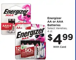 Ralphs Energizer AA or AAA Batteries offer