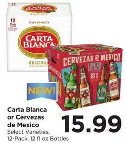 Food 4 Less Carta Blanca or Cervezas de Mexico offer