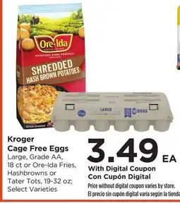 Food 4 Less Kroger Cage Free Eggs offer