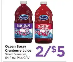Food 4 Less Ocean Spray Cranberry Juice offer
