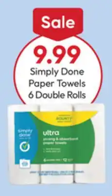 Stater Bros Simply Done Paper Towels offer