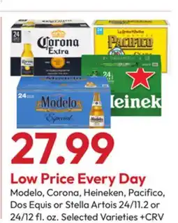 Stater Bros Modelo, Corona, Heineken, Pacifico, Dos Equis or Stella Artois offer