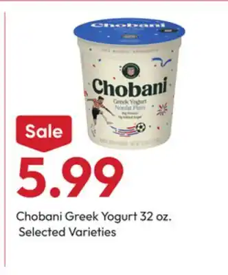 Stater Bros Chobani Greek Yogurt offer