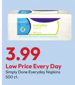 Stater Bros Simply Done Everyday Napkins offer