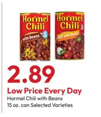 Stater Bros Hormel Chili with Beans offer