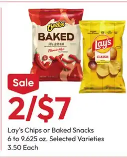 Stater Bros Lay's Chips or Baked Snacks offer