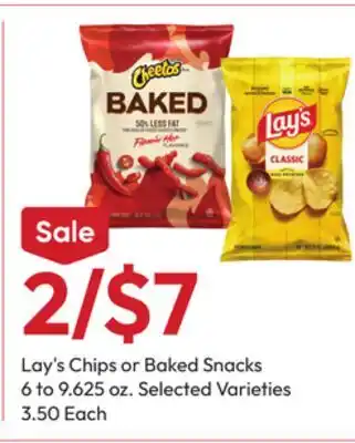 Stater Bros Lay's Chips or Baked Snacks offer