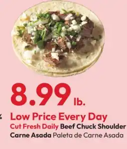 Stater Bros Fresh Daily Beef Chuck Shoulder Carne Asada offer