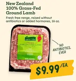 Sprouts Farmers Market New Zealand 100% Grass-Fed Ground Lamb offer