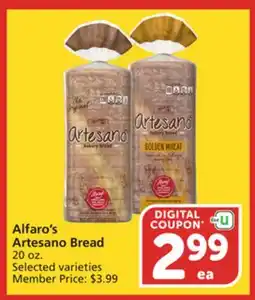 Vons Alfaro's Artesano Bread offer