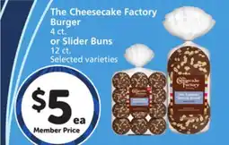 Vons The Cheesecake Factory Burger 4 ct. or Slider Buns 12 ct offer
