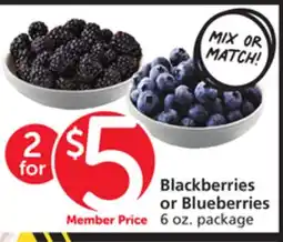 Vons Blackberries or Blueberries offer