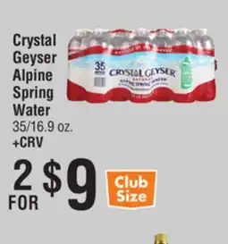Smart & Final Crystal Geyser Alpine Spring Water offer