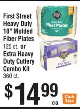 Smart & Final First Street Heavy Duty 10 Molded Fiber Plates or Extra Heavy Duty Cutlery Combo Kit offer