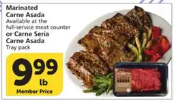 Vons Marinated Carne Asada meat counter or Carne Seria Carne Asada offer