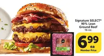 Vons Signature SELECT 90% Lean Ground Beef offer