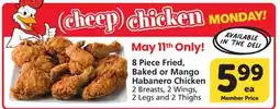 Vons 8 Piece Fried, Baked or Mango Habanero Chicken offer