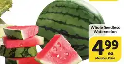 Vons Whole Seedless Watermelon offer