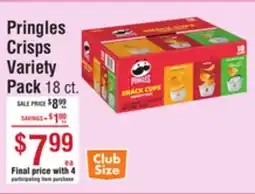 Smart & Final Pringles Crisps Variety Pack offer