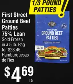 Smart & Final First Street Ground Beef Patties 75% Lean offer
