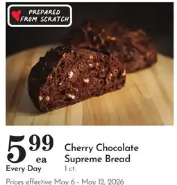 Pavilions Cherry Chocolate Supreme Bread offer
