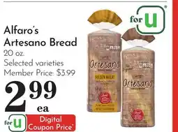 Pavilions Alfaro's Artesano Bread offer