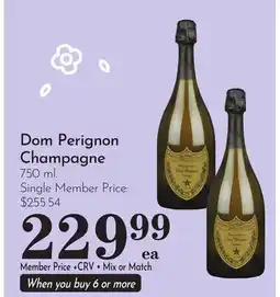 Pavilions Dom Perignon Champagne offer