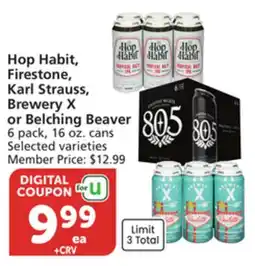 Albertsons Hop Habit, Firestone, Karl Strauss, Brewery X or Belching Beaver offer