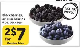 Albertsons Blackberries, or Blueberries offer