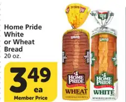 Albertsons Home Pride White or Wheat Bread offer