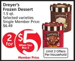Albertsons Dreyer's Frozen Dessert offer