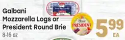 Tony’s Fresh Market Galbani Mozzarella Logs or President Round Brie offer