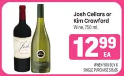 Tony’s Fresh Market Josh Cellars or Kim Crawford Wine offer