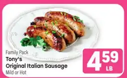 Tony’s Fresh Market Tony's Original Italian Sausage offer