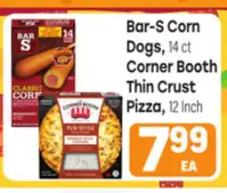 Tony’s Fresh Market Bar-S Corn Dogs, 14 ct Corner Booth Thin Crust Pizza, 12 Inch offer