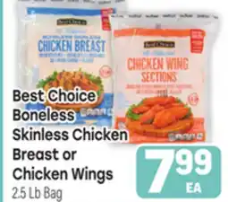 Tony’s Fresh Market Best Choice Boneless Skinless Chicken Breast or Chicken Wings offer