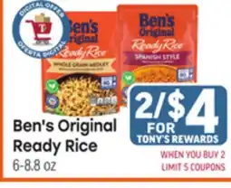 Tony’s Fresh Market Ben's Original Ready Rice offer