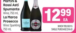 Tony’s Fresh Market Martini & Rossi Asti Spumante Wine, 750 mL or La Marca Prosecco Wine Sparkling offer