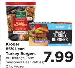 Food 4 Less Kroger 85% Lean Turkey Burgers offer