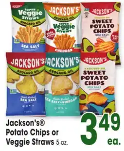 Jewel-Osco Jackson's Potato Chips or Veggie Straws offer