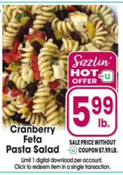 Jewel-Osco Cranberry Feta Pasta Salad offer