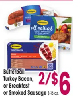 Jewel-Osco Butterball Turkey Bacon, or Breakfast or Smoked Sausage offer