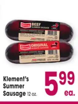 Jewel-Osco Klement's Summer Sausage offer