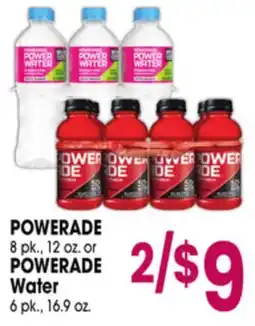 Jewel-Osco POWERADE 8 pk., 12 oz. or POWERADE Water 6 pk., 16.9 oz offer