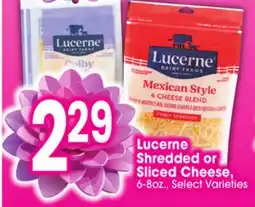 Jewel-Osco Lucerne Shredded or Shredded or Sliced Cheese offer