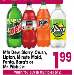 Jewel-Osco Mtn Dew, Starry, Crush, Lipton, Minute Maid, Fanta, Barq's or Mr. Pibb offer