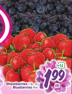 Jewel-Osco Strawberries 1 lb., or Blueberries offer