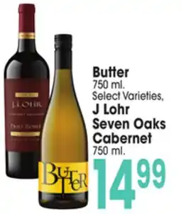 Jewel-Osco Butter 750 ml. J Lohr Seven Oaks Seven Oaks Cabernet 750 ml offer