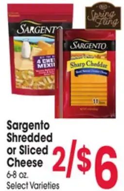 Jewel-Osco Sargento Shredded or Sliced Cheese offer