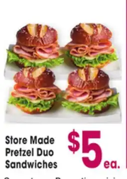 Jewel-Osco Store Made Pretzel Duo Sandwiches offer